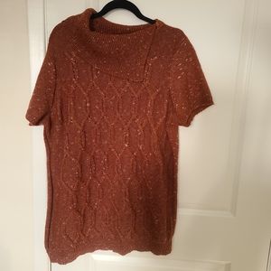 Dressbarn Short-Sleeve Knitted Sweater Top.